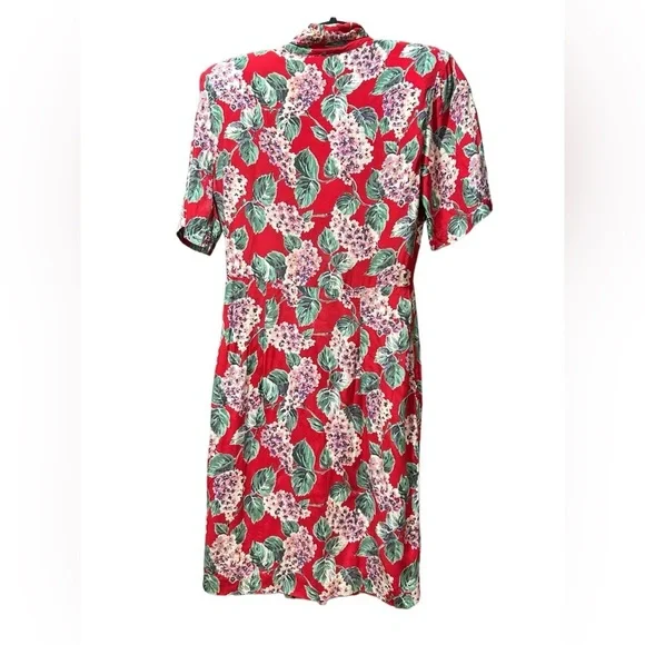 Vintage 80s Floral Mini Dress with Removable Shoulder Pads - Picture 2 of 3